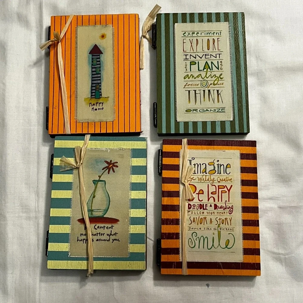 Set of 4 Card Boards by Marcie - Wood Greeting Card- photo frame & chalkboard